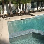 Pool and Spa with raised bond beam