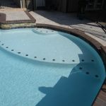 Pool with round Baja Bench