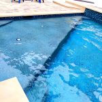 Pool with baja Bench and 2 LED bubblers